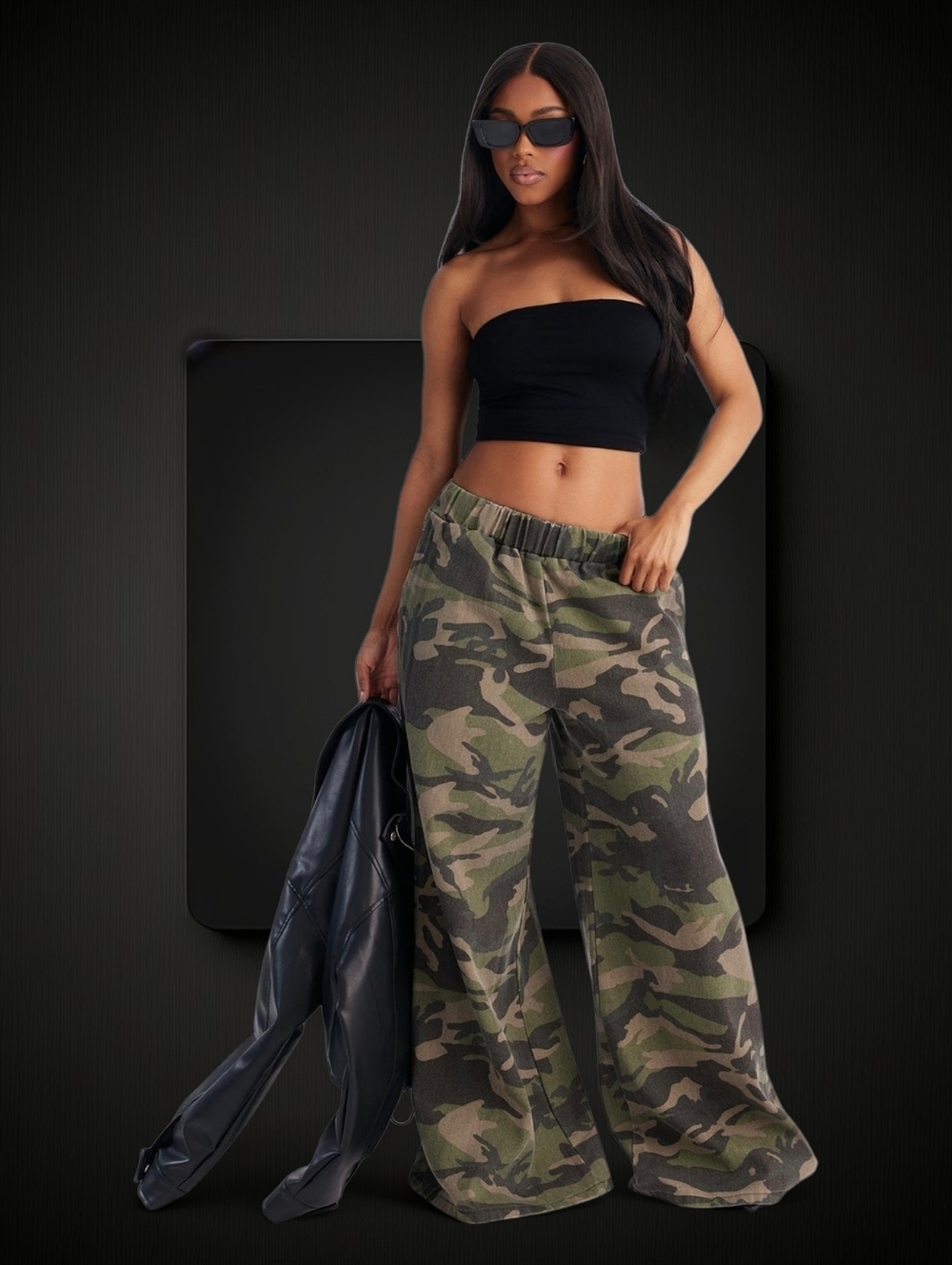 Wide Leg Camo Pants ▪︎ Green Camo ▪︎ LG
